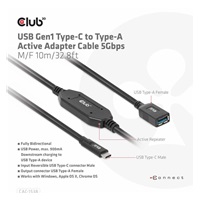 Club3D Kabel USB-C na USB-A, Aktivní adaptér/kabel, 5 Gbps (M/F), 10m