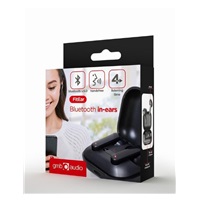 GEMBIRD sluchátka FitEar-X100B, Bluetooth, TWS, černá