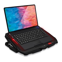 CONNECT IT FrostWind chladiaca podložka pod notebook s červeným podsvietením, čierna