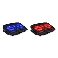 CONNECT IT FrostWind chladiaca podložka pod notebook s červeným podsvietením, čierna