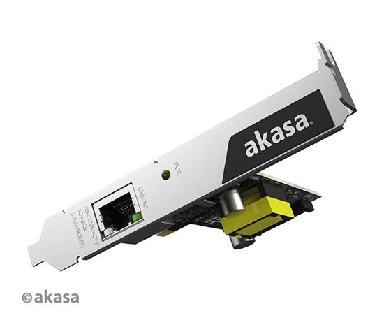 Sieťová karta AKASA, 2.5 Gigabitová sieťová karta PCIe s PoE