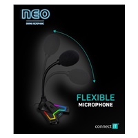 Mikrofón CONNECT IT NEO RGB ProMIC, čierny