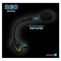 Mikrofón CONNECT IT NEO RGB ProMIC, čierny