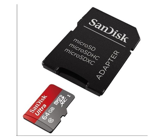 SanDisk MicroSDHC karta 32GB Ultra (100MB/s, Class 10, Android) + adaptér