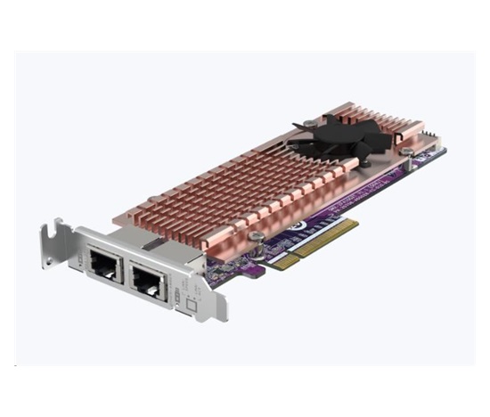 QNAP QM2-2P410G2T rozšiřující karta 2x10GbE, 2xM.2 NVMe 2280 PCIe Gen4x4 pro PC i NAS