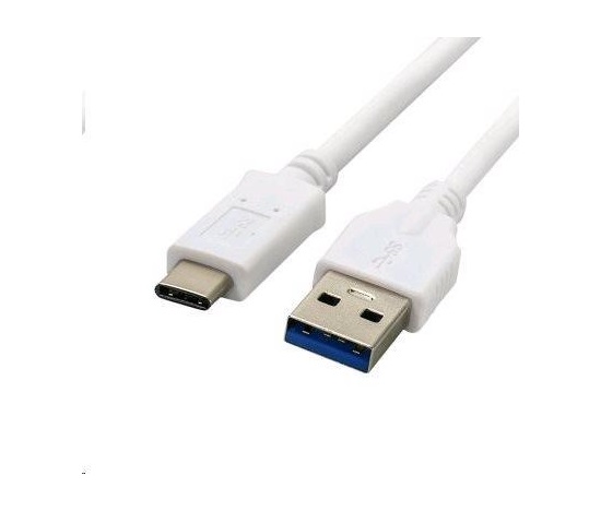 C-TECH USB kábel 2.0 AM na USB-C (AM/CM), 1 m, biela