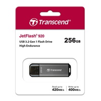 TRANSCEND Flash disk 256GB JetFlash®920, TLC, USB 3.2 (R:420/W:400 MB/s) čierna