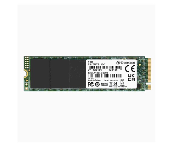 TRANSCEND SSD 110Q 1TB, M.2 2280, PCIe Gen3x4, NVMe, M-Key, QLC, bez DRAM
