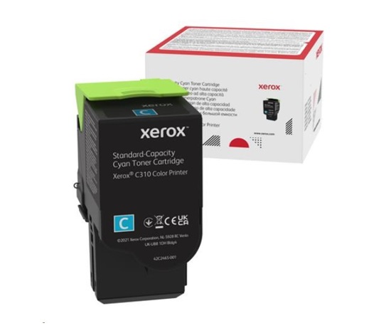 Azurová tonerová kazeta Xerox so štandardnou kapacitou pre C31x (2 000 strán)