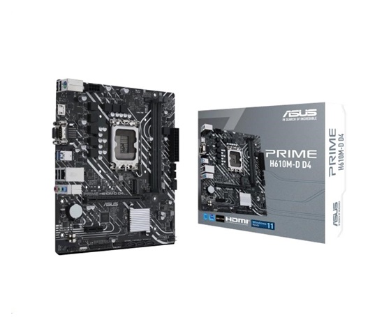 ASUS MB Sc LGA1700 PRIME H610M-D DDR4, Intel H610, 2xDDR4, 1xHDMI, 1xVGA, mATX