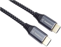 Kábel HDMI PREMIUMCORD 2.1 vysokorýchlostný + ethernetový kábel 8K@60Hz, pozlátené konektory, 0,5 m