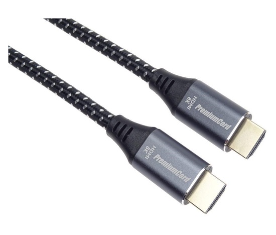 Kábel HDMI PREMIUMCORD 2.1 vysokorýchlostný + ethernetový kábel 8K@60Hz, pozlátené konektory, 3 m