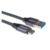 PREMIUMCORD USB-C na USB 3.0 A (USB 3.1 generácia 1, 3A, 5Gbit/s) 0,5 m opletenie