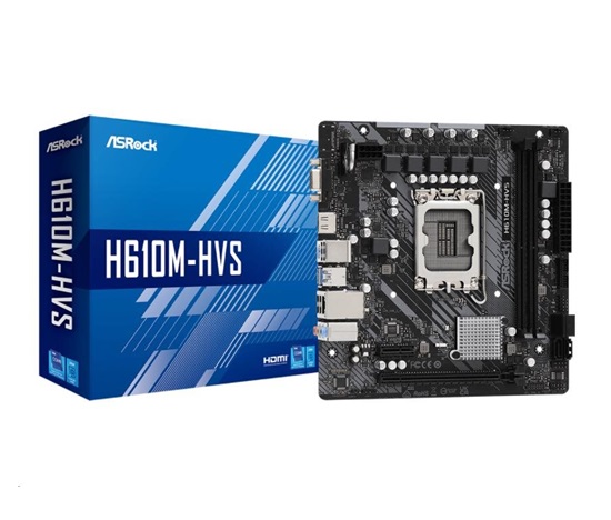 ASRock MB Sc LGA1700 H610M-HVS, Intel H610, 2xDDR4, 1xHDMI, 1xVGA, mATX