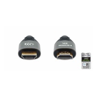 Manhattan kabel HDMI s Ethernetem, HDMI Male na Male, 2m, černá
