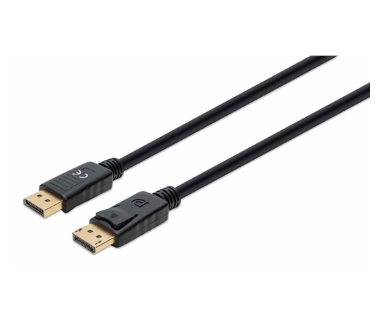Manhattan kabel DisplayPort 1.4, DisplayPort Male na Male, 1m, černá