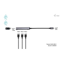 iTec USB-C Metal HUB 1x USB 3.0 + 3x USB 2.
