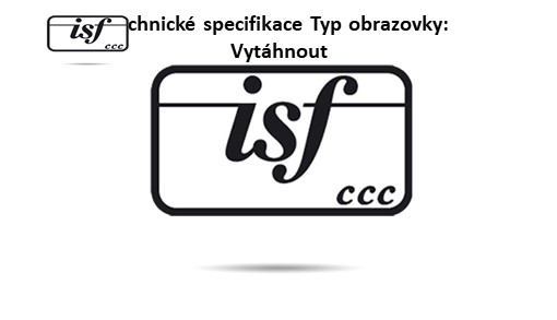 Obr. Materiál obrazovky certifikovaný ISF 1608750d