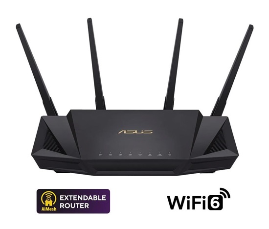 ASUS RT-AX58U V2 (AX3000) WiFi 6 Extendable Router, AiMesh, 4G/5G Mobile Tethering