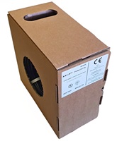 FTP kábel LEXI-Net Cat5E, drôtový, dvojitý vonkajší PE+PVC, čierny, 100 m, krabica