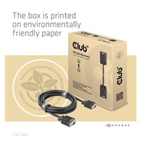 Club3D kabel oboustranný VGA, M/M, 28AWG, 3m