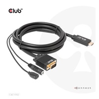 Club3D kábel HDMI na VGA, M/M, 28AWG, 2 m