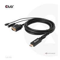 Club3D kábel HDMI na VGA, M/M, 28AWG, 2 m