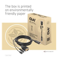 Club3D kábel HDMI na VGA, M/M, 28AWG, 2 m