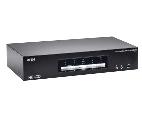 ATEN 4-portový 4K Triple DisplayPort KVMP USB3.0, zvuk