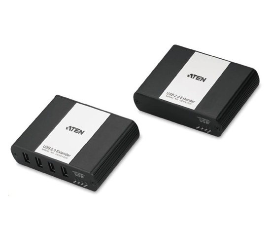 ATEN USB 2.0 predĺženie so 4-portovým rozbočovačom do 100 m cez LAN IP