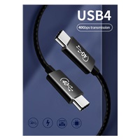 PREMIUMCORD USB4™ 40Gbps 8K@60Hz kábel Thunderbolt 3, 1,2 m
