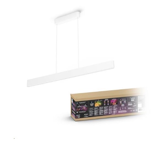 PHILIPS Ensis Svítidlo závěsné, Hue White and color ambiance, 230V, 2x39W integr.LED, Bílá