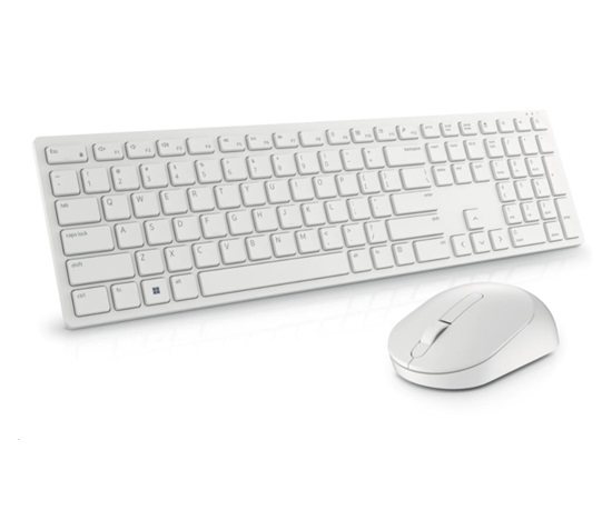Bezdrôtová klávesnica a myš Dell Pro - KM5221W - nemecká (QWERTZ) - biela