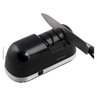 Orava elektrický brousek nožů, dvoustupňový ostřící systém, diamantové brusné kotouče, černý