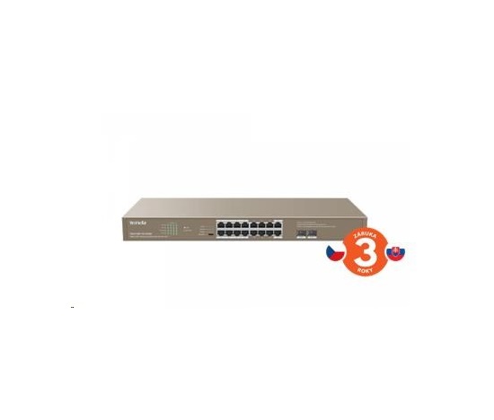 Tenda TEG1118P-16-250W PoE AT Gigabitový switch 230W