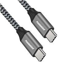 Kábel PREMIUMCORD USB-C M/M, 100W 20V/5A 480Mbps bavlnené opletenie, 2m