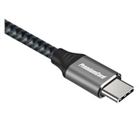 PREMIUMCORD Kabel USB-C (USB 3.2 Gen 2, 3A, 60W, 20Gbit/s) bavlněný oplet, 1m