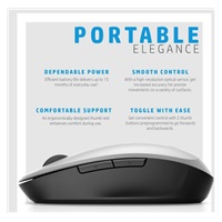 Myš HP Dual Mode Silver Mouse 300 - myš bluetooth, pripojenie k dvom počítačom súčasne