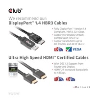 Club3D Network Switch - Prepínač, DP/HDMI KVM prepínač - Dual DP 4K 60Hz