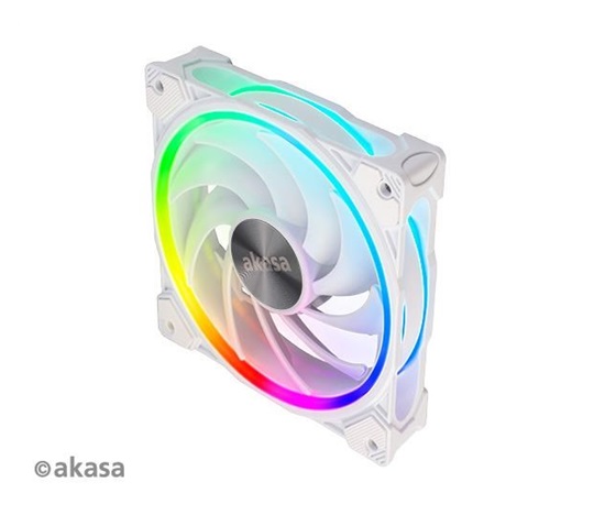 AKASA ventilátor SOHO AR, 12cm ARGB PWM ventilátor, 120x120x25mm, biely