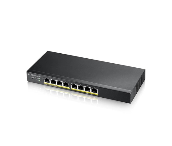 Zyxel GS1915-8EP 8-portový gigabitový webový inteligentný PoE switch, 8x gigabitový RJ45, bez ventilátora, 60W PoE rozpočet