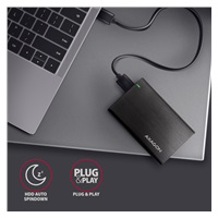 AXAGON EE25-A6M, USB 3.2 Gen 1 - SATA 6G 2.5" kovový box RAW, bez skrutiek