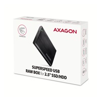 AXAGON EE25-A6M, USB 3.2 Gen 1 - SATA 6G 2.5" kovový box RAW, bez skrutiek