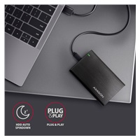 AXAGON EE25-A6C, USB-C 3.2 Gen 1 - SATA 6G 2.5" kovový box RAW, bez skrutiek