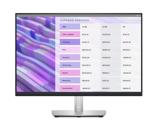 Monitor DELL LCD 24 - P2423 - 61 cm (24")/WUXGA 1920x1200/60Hz/16:10/DP/HDMI/VGA/DVI/USB 3.2/3YNBD