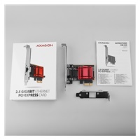 AXAGON PCEE-G25, sieťová karta PCIe - 1x 2.5 gigabitových ethernetových portov (RJ-45), Realtek, PXE, vrátane LP