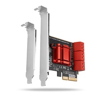 AXAGON PCES-SA6, radič PCIe - 6x interný port SATA 6G, ASM1166, SP a LP
