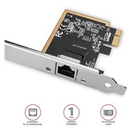 AXAGON PCEE-GRF, sieťová karta PCIe - 1x Gigabit Ethernet port (RJ-45), Realtek, vrátane. LP