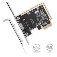 AXAGON PCEE-GRF, sieťová karta PCIe - 1x Gigabit Ethernet port (RJ-45), Realtek, vrátane. LP