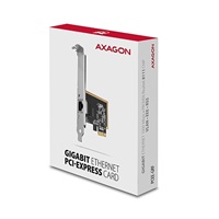 AXAGON PCEE-GRF, sieťová karta PCIe - 1x Gigabit Ethernet port (RJ-45), Realtek, vrátane. LP